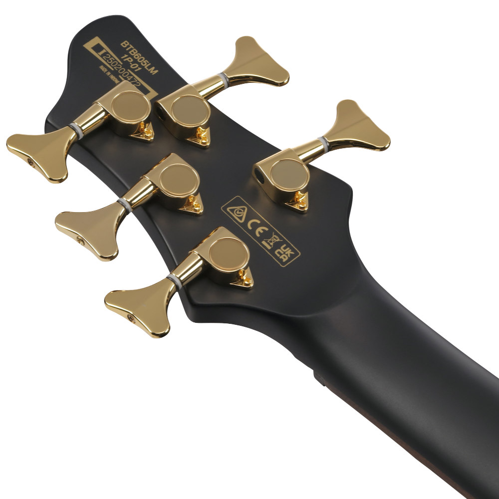 IBANEZ アイバニーズ BTB605LM-BKF Black Flat 5弦エレキベース ヘッドバック画像