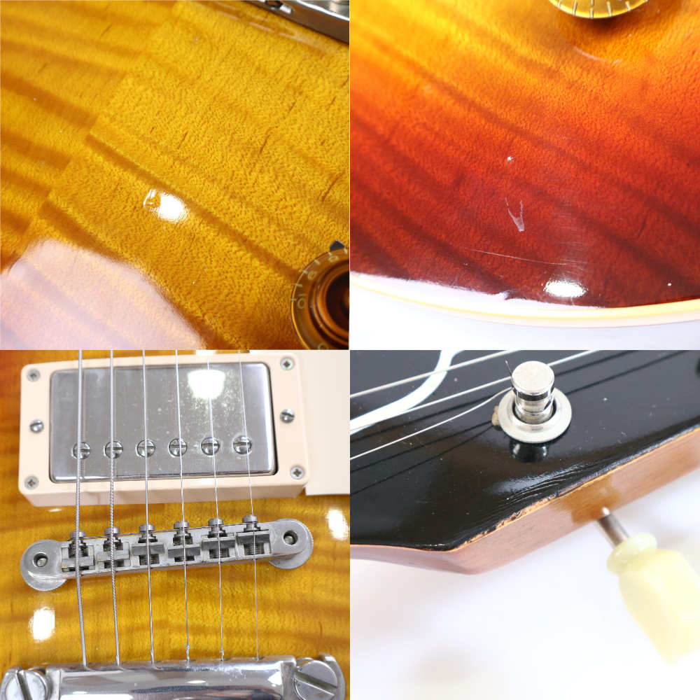 【中古】 エレキギター Gibson Custom Shop Historic Collection 1959 Les Paul Reissue R9 Sunburst 2001年製 4.19kg ワイルドな太いフレイムトップ Good Wood Era ギブソン レスポール 詳細画像