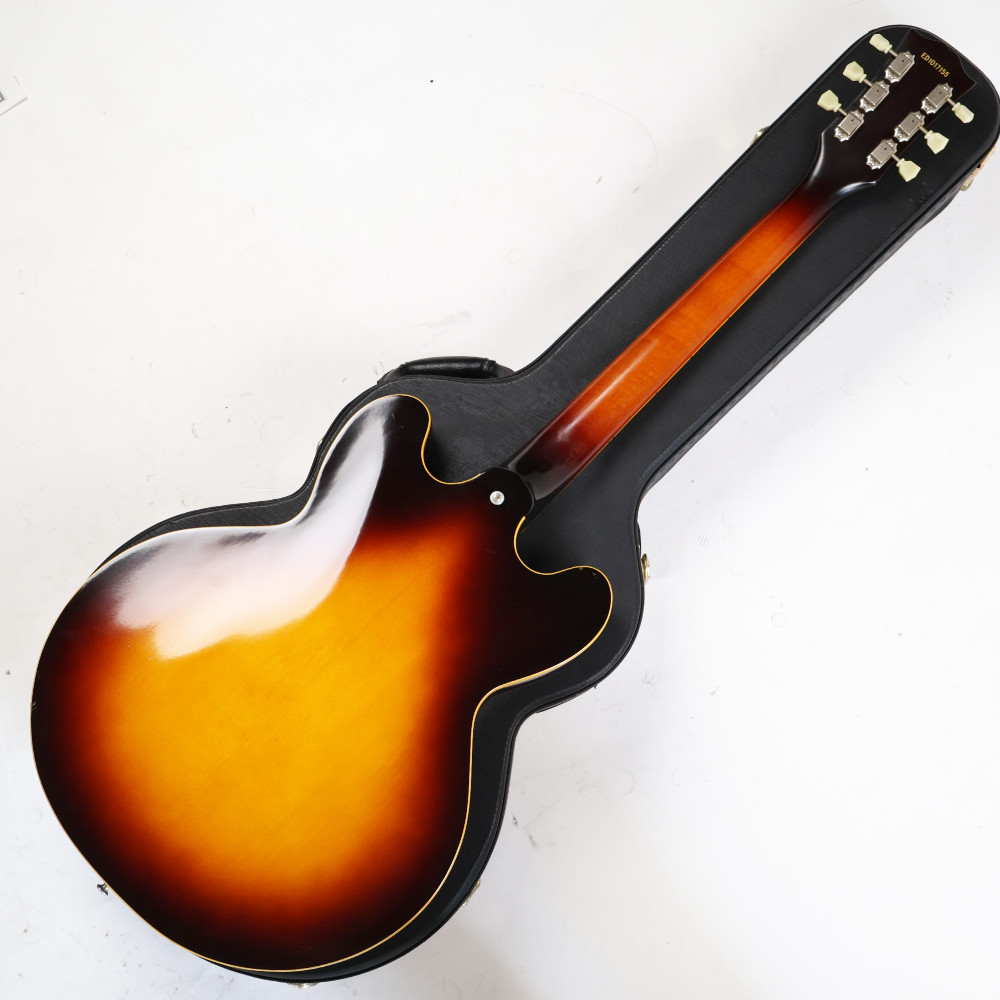 【中古】 エレキギター Edwards by ESP E-SA-125LTS 2010年頃製造 ネック修正リペアあり セミアコースティックギター ES335スタイル ラッカートップ塗装 Seymour Duncanピックアップ搭載 ボディバック画像