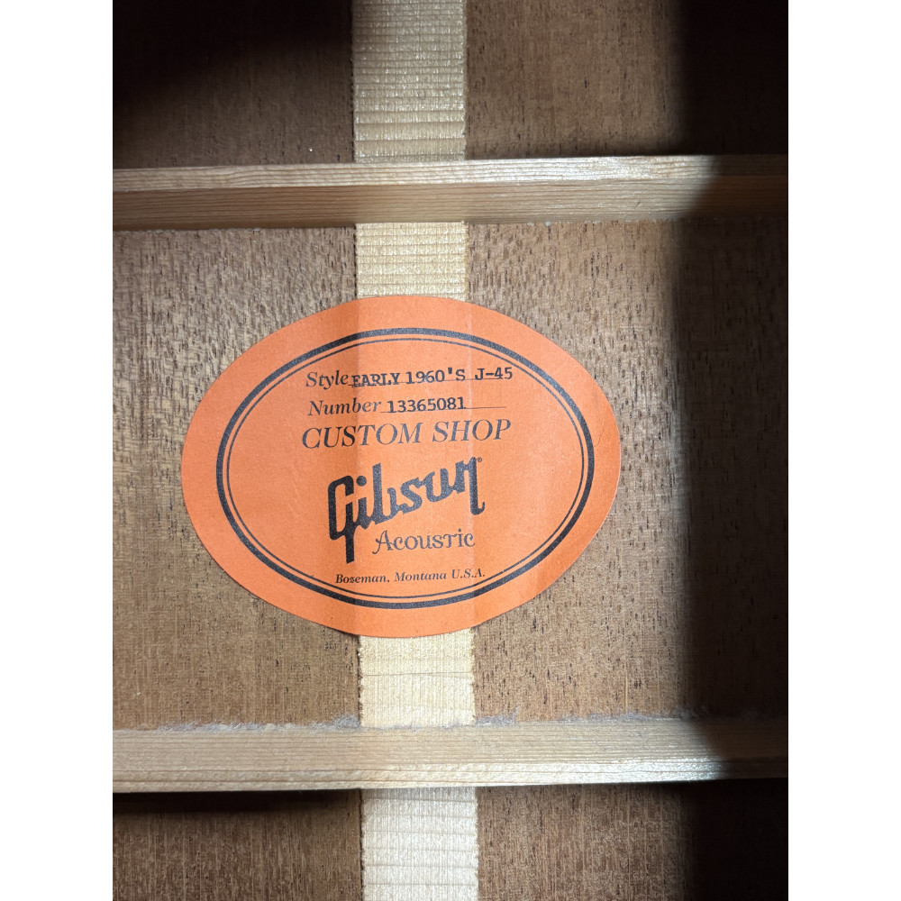 【中古】 アコースティックギター Gibson Custom Shop Early 60’s J-45 Vintage Sunburst 2015年製 ギブソン J45 固定式サドル ラベル