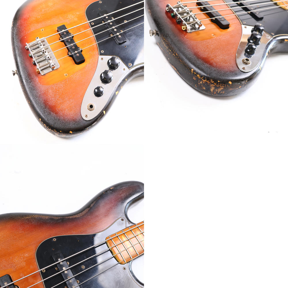 【中古】 Fender USA フェンダー Jazz Bass SunBurst 1974年製 ジャズベース ブロックインレイ 4点止めネック エレキベース 塗装剥げ