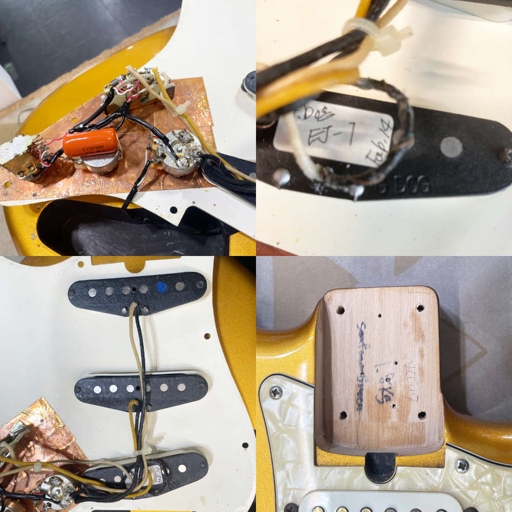 【中古】 エレキギター ATELIER Z L.E.S. (Lower East Side) GOLD アトリエZ 内部