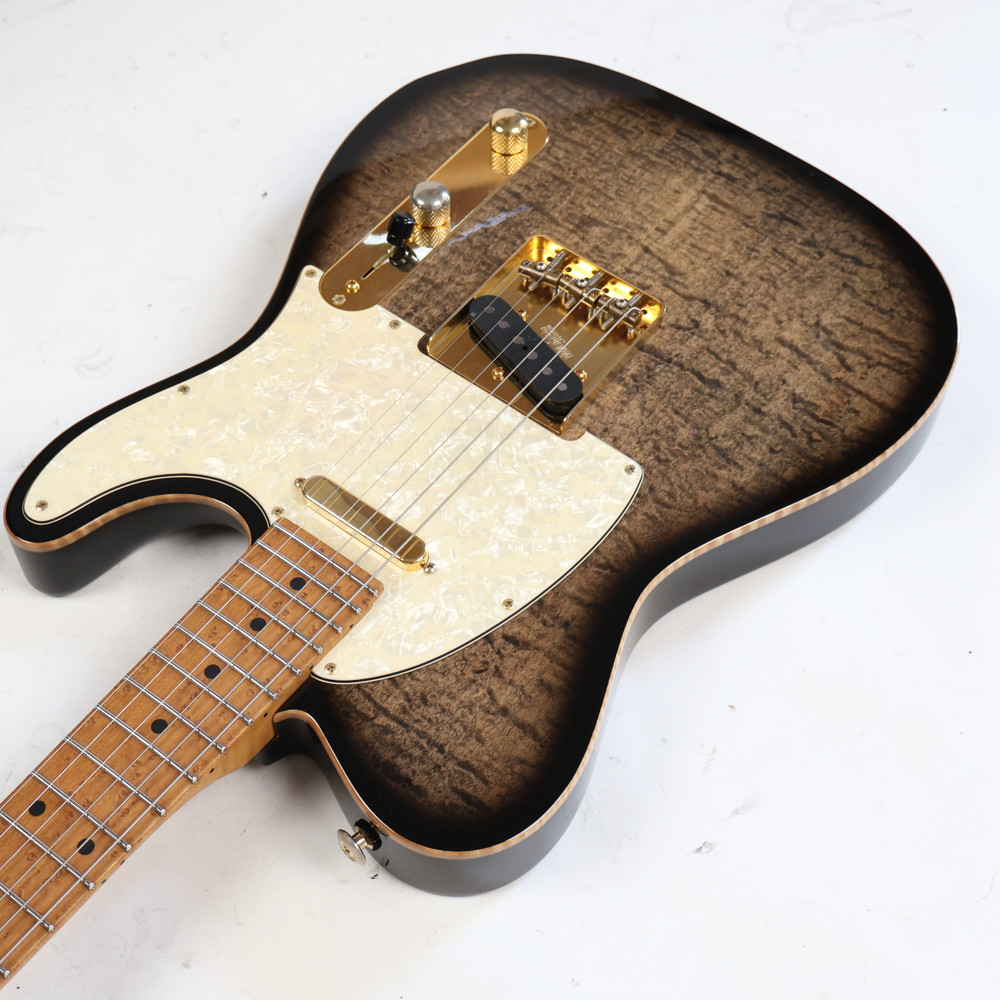 【中古】 エレキギター Suhr Classic T Deluxe Flame Maple Top Trans Charcoal Burst 2019年製 サー クラシックT (TLスタイル) Roasted BirdsEye Mapleネック ボディトップ