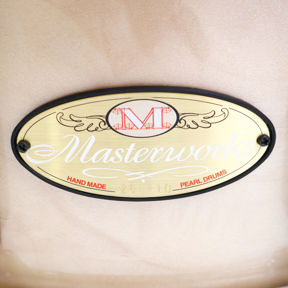 Pearl パール MWAC1450S Masterworks Z-type Oak w/Mappa Burl 14×5 スネアドラム ラベル