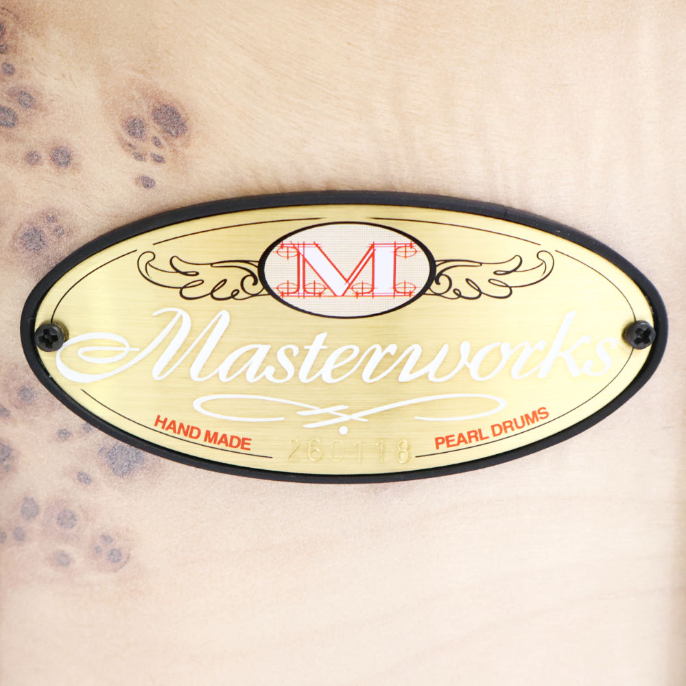 Pearl パール MWAC1465S Masterworks Z-type Oak w/Mappa Burl 14×6.5 スネアドラム ラベル