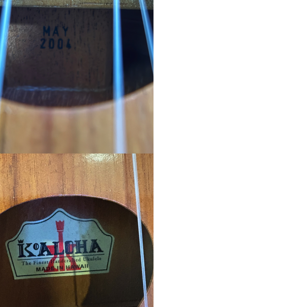 【中古】 ウクレレ ソプラノウクレレ Koaloha PineApple Ukulele Mahogany Neck KSM-01 2004年製 ギアペグへ交換あり コアロハ パイナップル型 マホガニーネック MADE IN HAWAII ハワイ製 ラベル