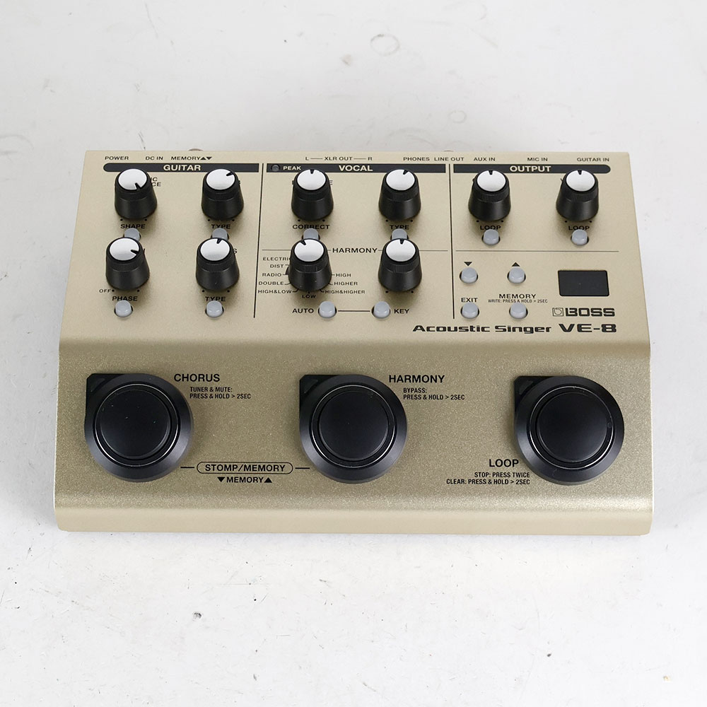 【中古】 BOSS VE-8 Acoustic Singer ギター＆ボーカル用エフェクター 正面