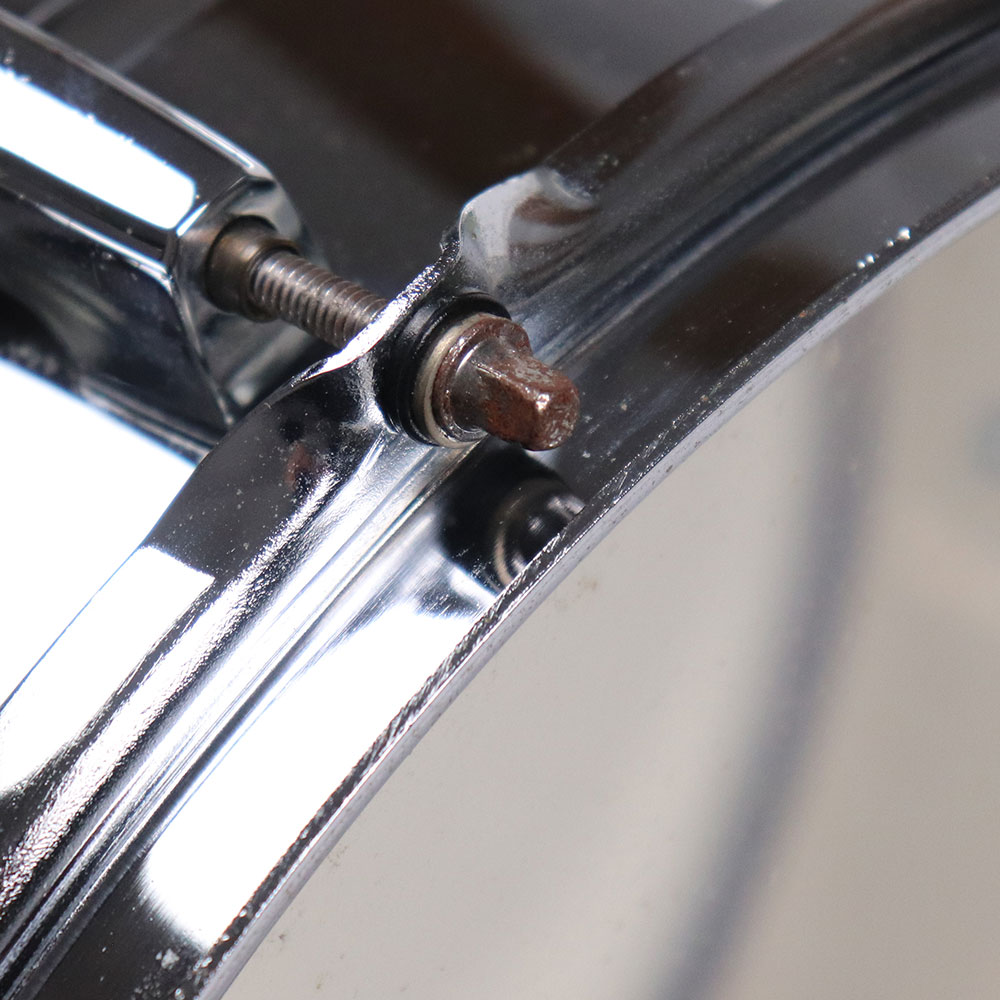 【中古】 スネアドラム パール Pearl SensiTone Steel Custom Alloy 14x6.5 スチールシェル サビ