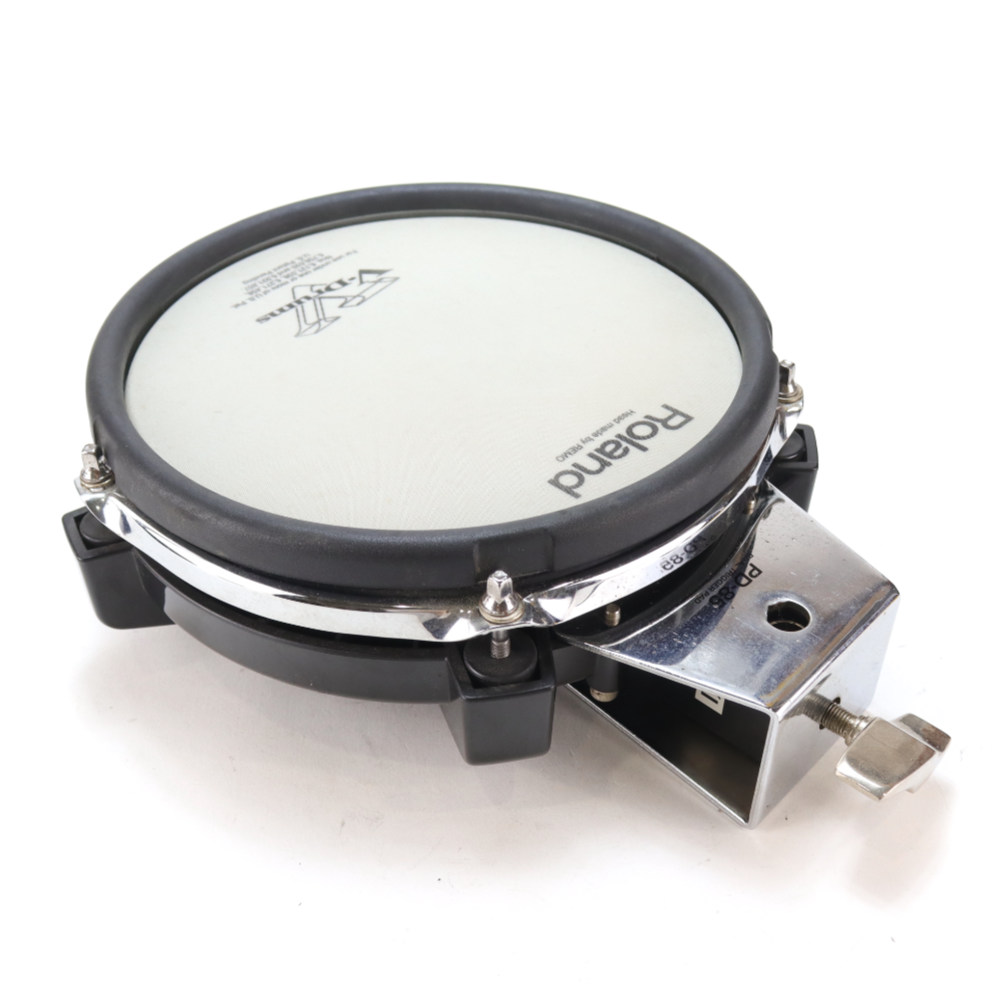 【中古】 Vドラム用パッド ローランド ROLAND PD-85BK 8インチ メッシュヘッド 斜めアングル画像