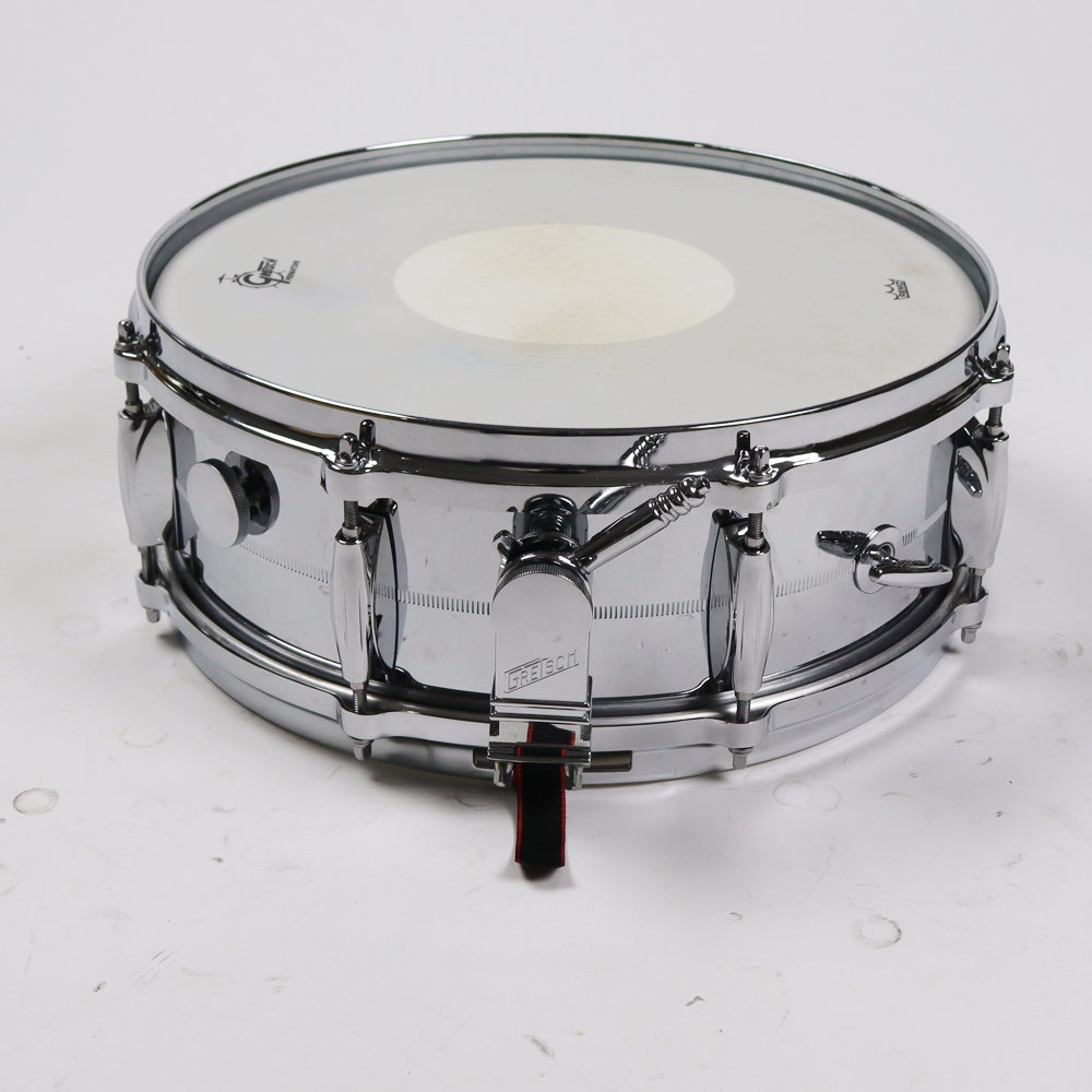 【中古】 スネアドラム グレッチ GRETSCH G-4160M 14x5 Chrome Over Brass ジャパンカスタムオーダーモデル サイド面
