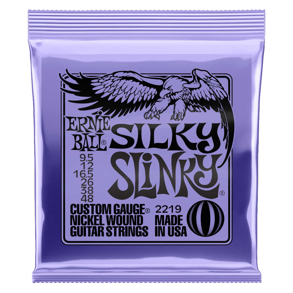 ERNIE BALL アニーボール 2219 SILKY Slinky Nickel Wound Electric Guitar Strings 095-48 Gauge エレキギター弦