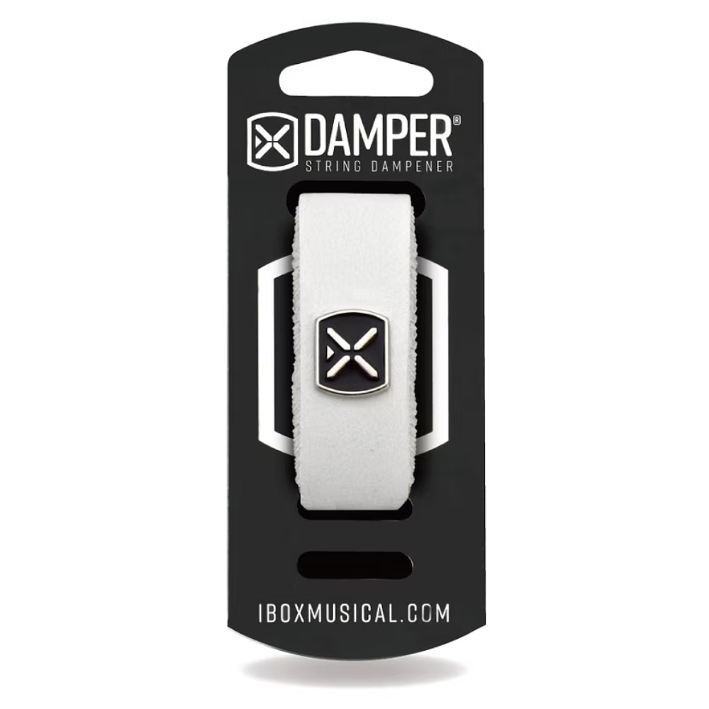 IBOX Musical アイボックスミュージカル STRING DAMPPER DSLG01 WHITE LEATHER LARGE FRETWRAP ホワイト フレットラップ