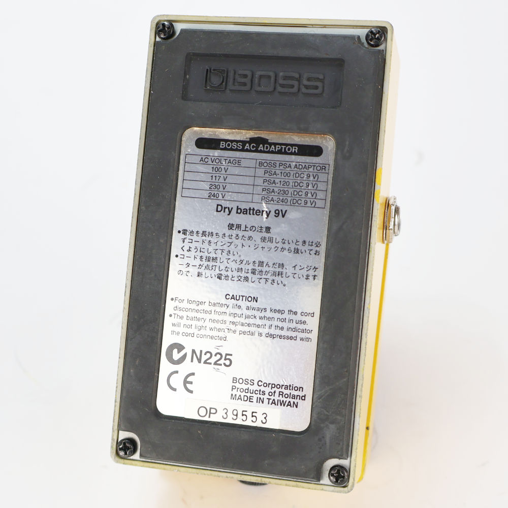 【中古】オーバードライブ ディストーション エフェクター BOSS OS-2 OverDrive Distortion ギターエフェクター 本体画像 裏