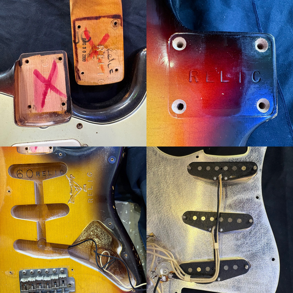 【中古】 エレキギター Fender Custom Shop 1960 Stratocaster 3Color-Sunburst Relic 3.46kg 2000年製 フレイムメイプルネック フェンダーカスタムショップ ストラトキャスター レリック仕上げ ネック、ピックアップ