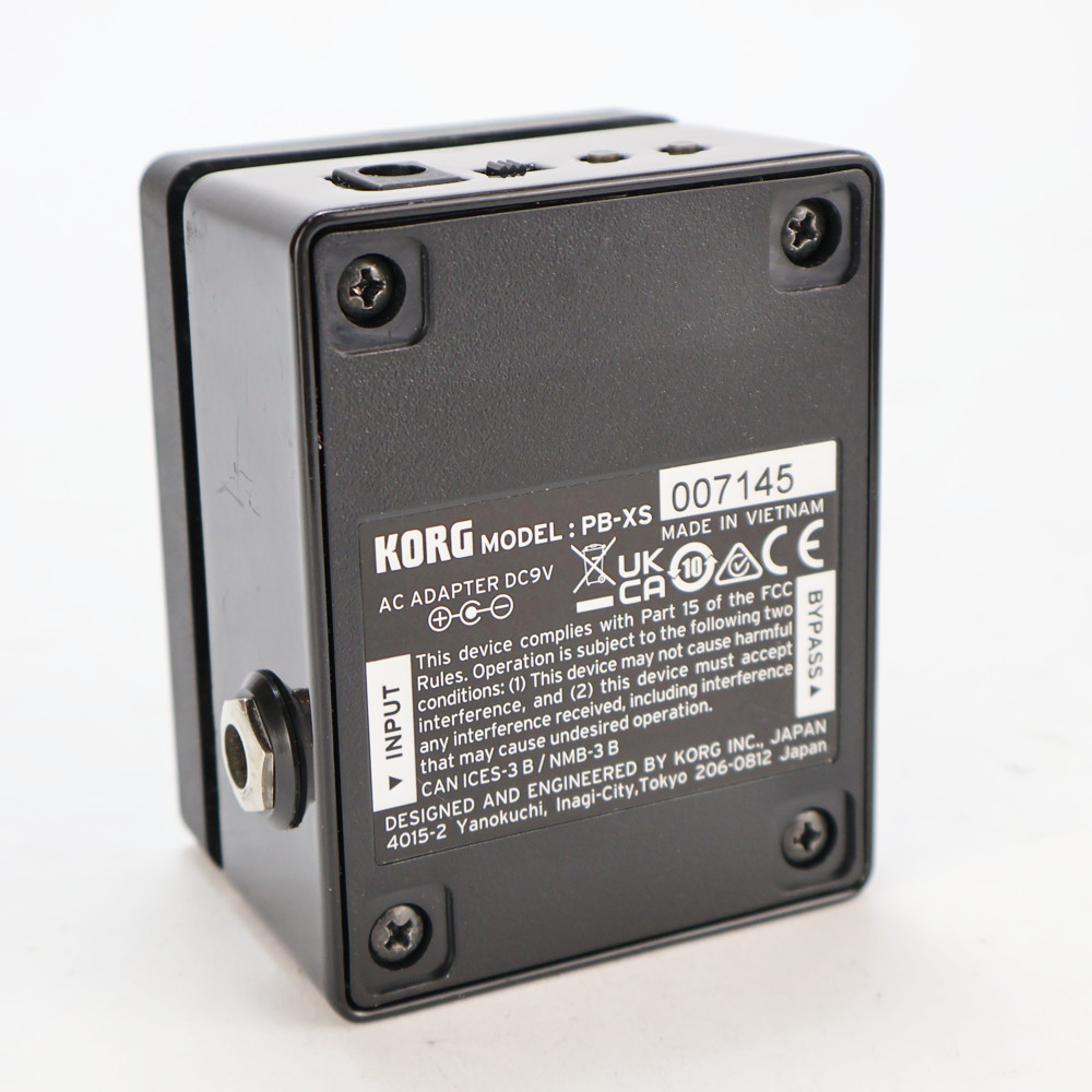 【中古】 KORG PITCHBLACK XS PB-XS ペダルチューナーピッチブラック 裏面