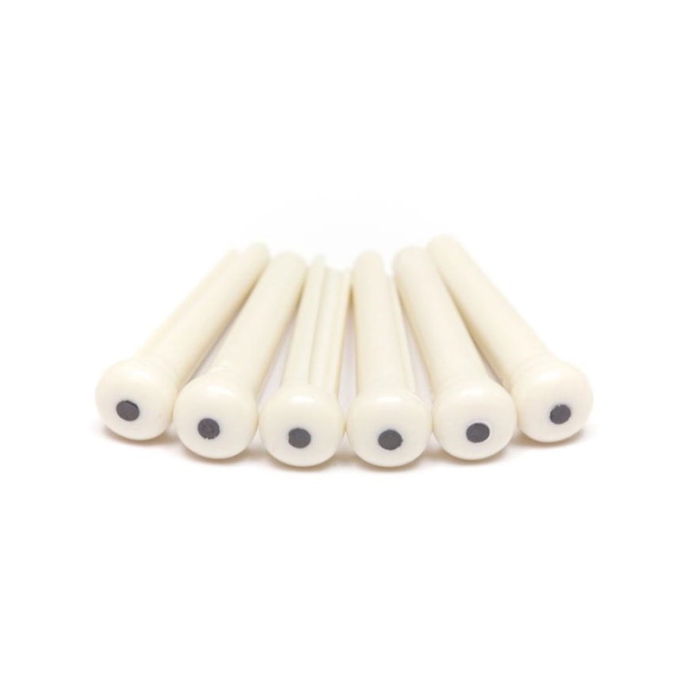 GRAPH TECH PP-1122-00 TUSQ BRIDGE PINS MARTIN 2MM WHT/BLK DOT ブリッジピン