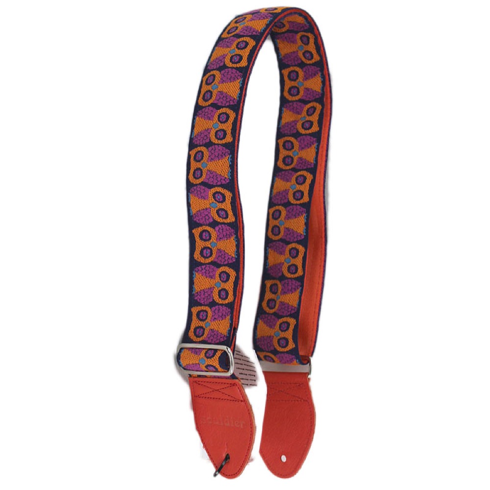 Souldier straps Owls Orange ギターストラップ