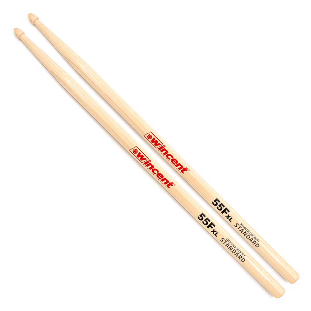【1ペア】 Wincent ウィンセント W-55FXL ドラムスティック ヒッコリー