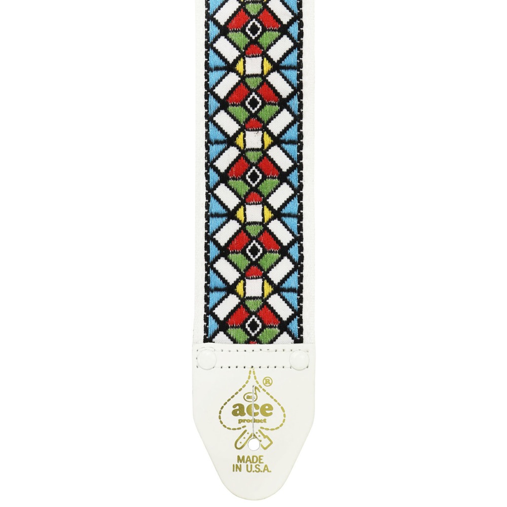D’Andrea Ace Guitar Straps ACE-3 Stained Glass ギターストラップ ストラップエンドの画像