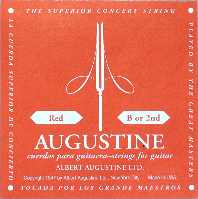 AUGUSTINE RED 2弦 クラシックギター弦 バラ弦