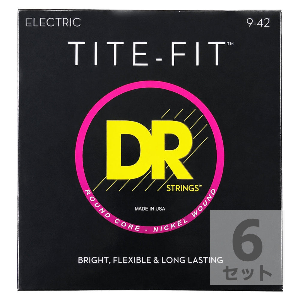 DR LT-9 LITE TITE-FIT エレキギター弦×6セット
