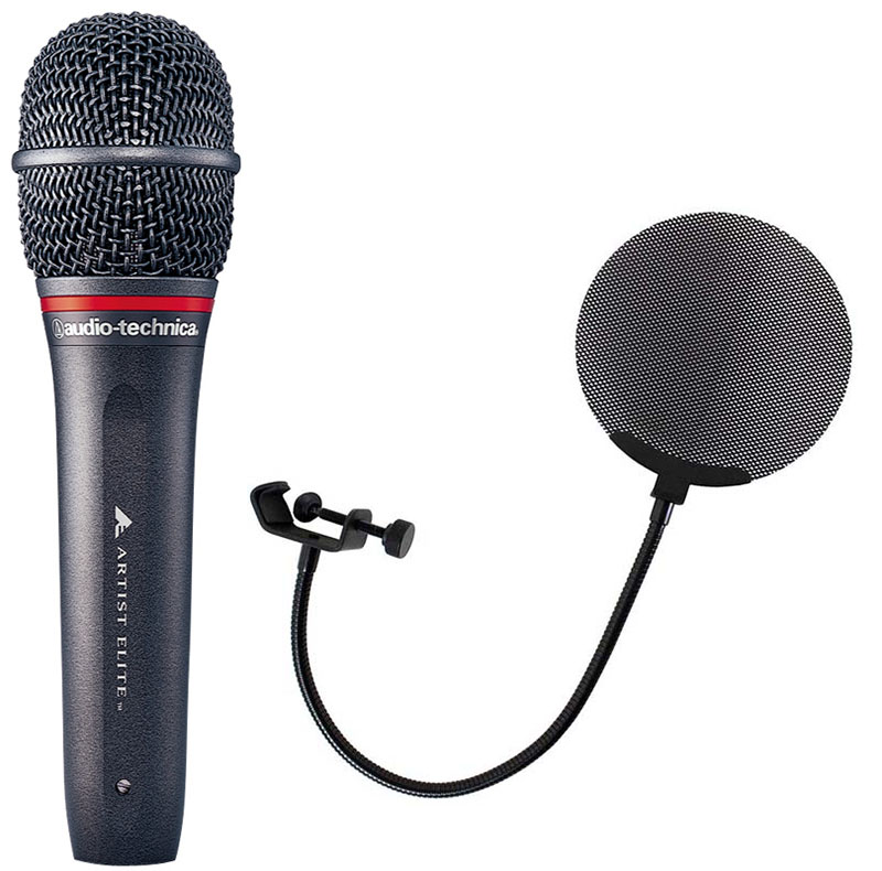 AUDIO-TECHNICA(オーディオテクニカ) AE6100 ダイナミックマイク Dicon Audio(ディコンオーディオ) DCP-2 メタルポップフィルター 丸型
