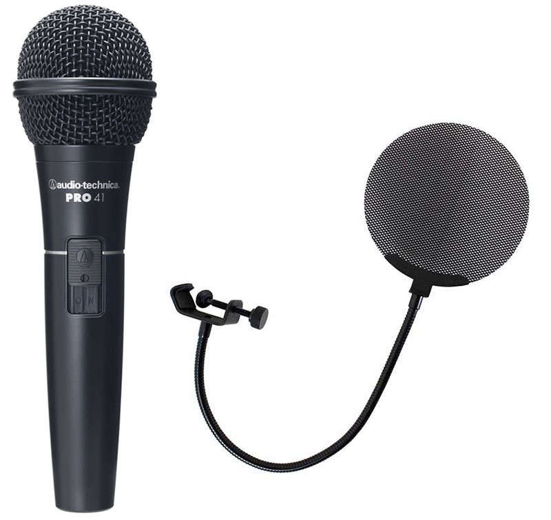 AUDIO-TECHNICA PRO41 メタルポップフィルター付き ダイナミックマイク