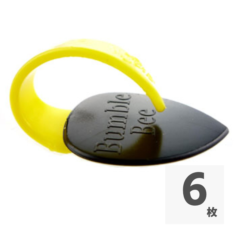 Fred Kelly Delrin Bumblebee Teardrop Pick Light バンブルビーピック×6枚セット