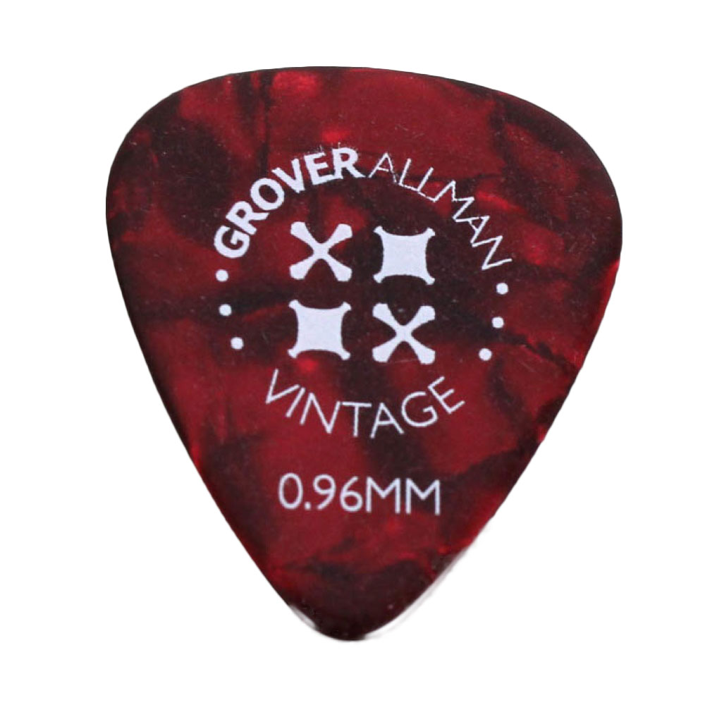 Grover Allman Vintage Celluloid Red 0.96mm PPV5010 ギターピック×10枚