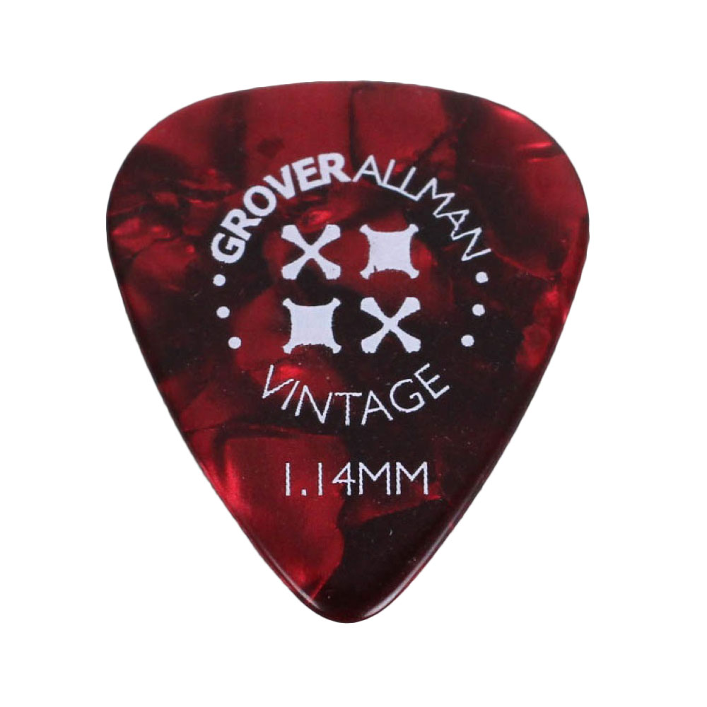 Grover Allman Vintage Celluloid Red 1.14mm PPV5011 ギターピック×10枚