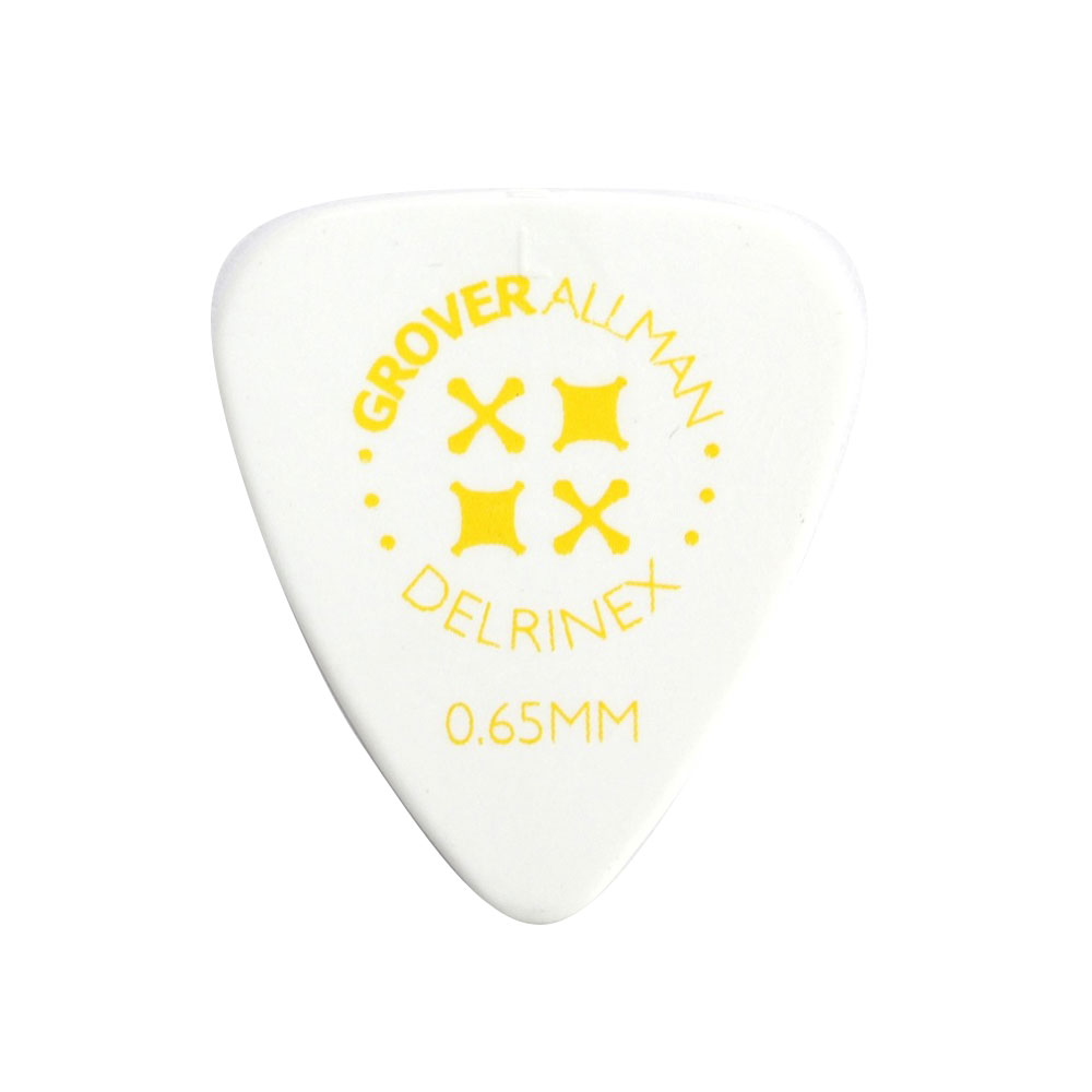 Grover Allman Delrinex White ISO 0.65mm PPD5404 ギターピック×10枚