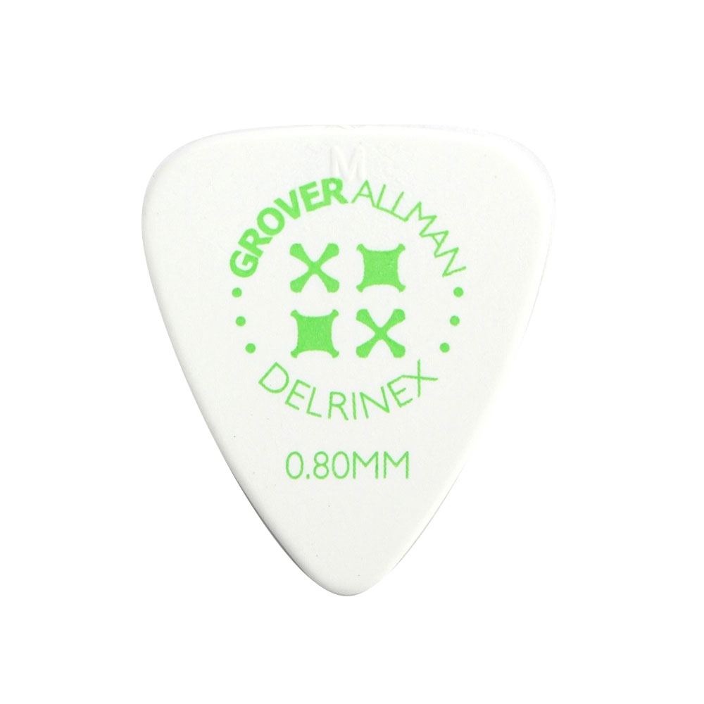 Grover Allman Delrinex White ISO 0.80mm PPD5405 ギターピック×30枚