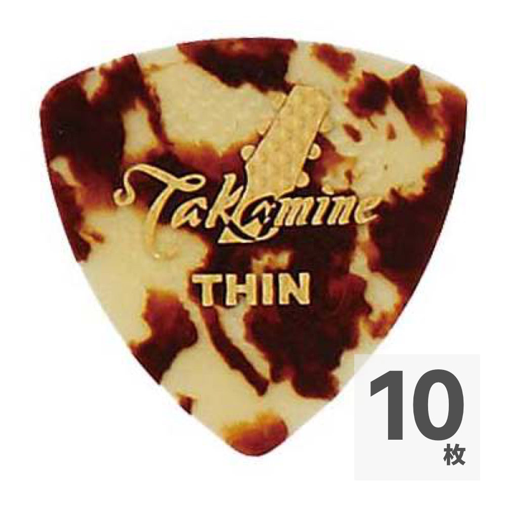 TAKAMINE P1T THIN セルロイド トライアングルピック×10枚