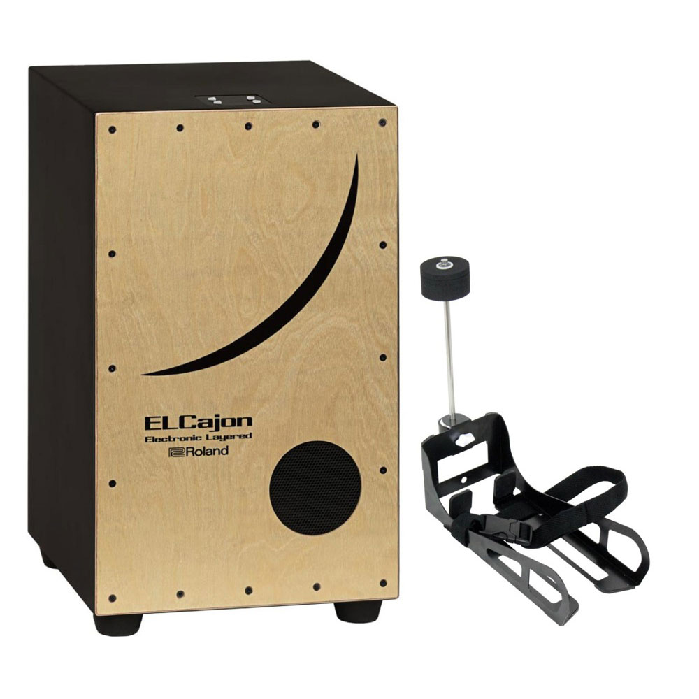 ROLAND EC-10 Electronic Layered Cajon 電子カホン ＆ HarmoTECH カホン用キックペダル セット
