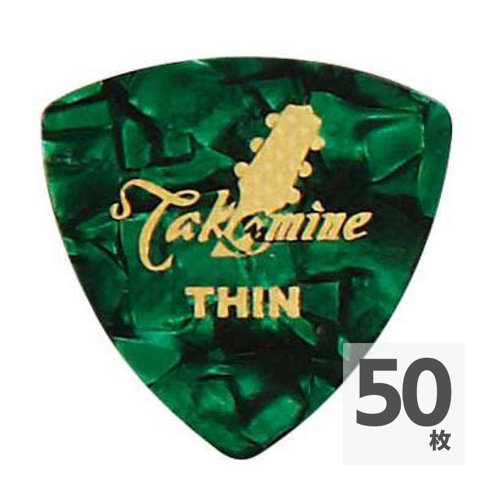 TAKAMINE P1G THIN セルロイド トライアングルピック×50枚