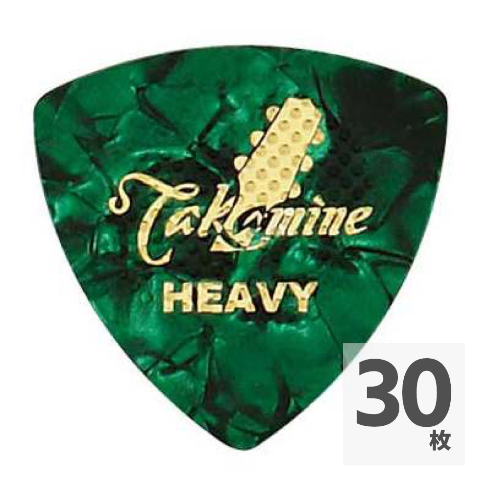 TAKAMINE P1G HEAVY セルロイド トライアングルピック×30枚