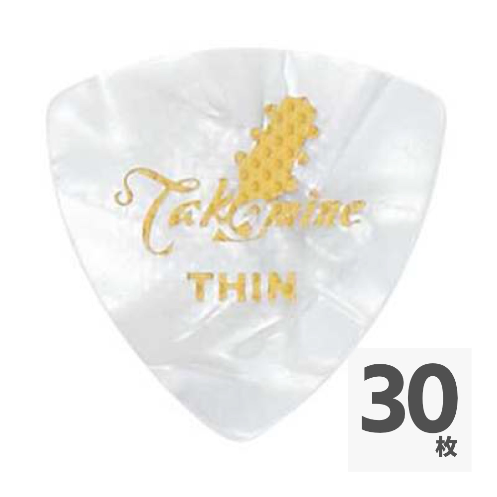 TAKAMINE P1W THIN セルロイド トライアングル ギターピック×30枚