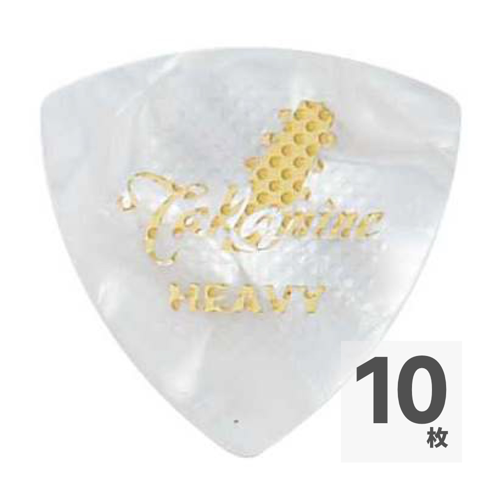 TAKAMINE P1W HEAVY セルロイド トライアングルピック×10枚