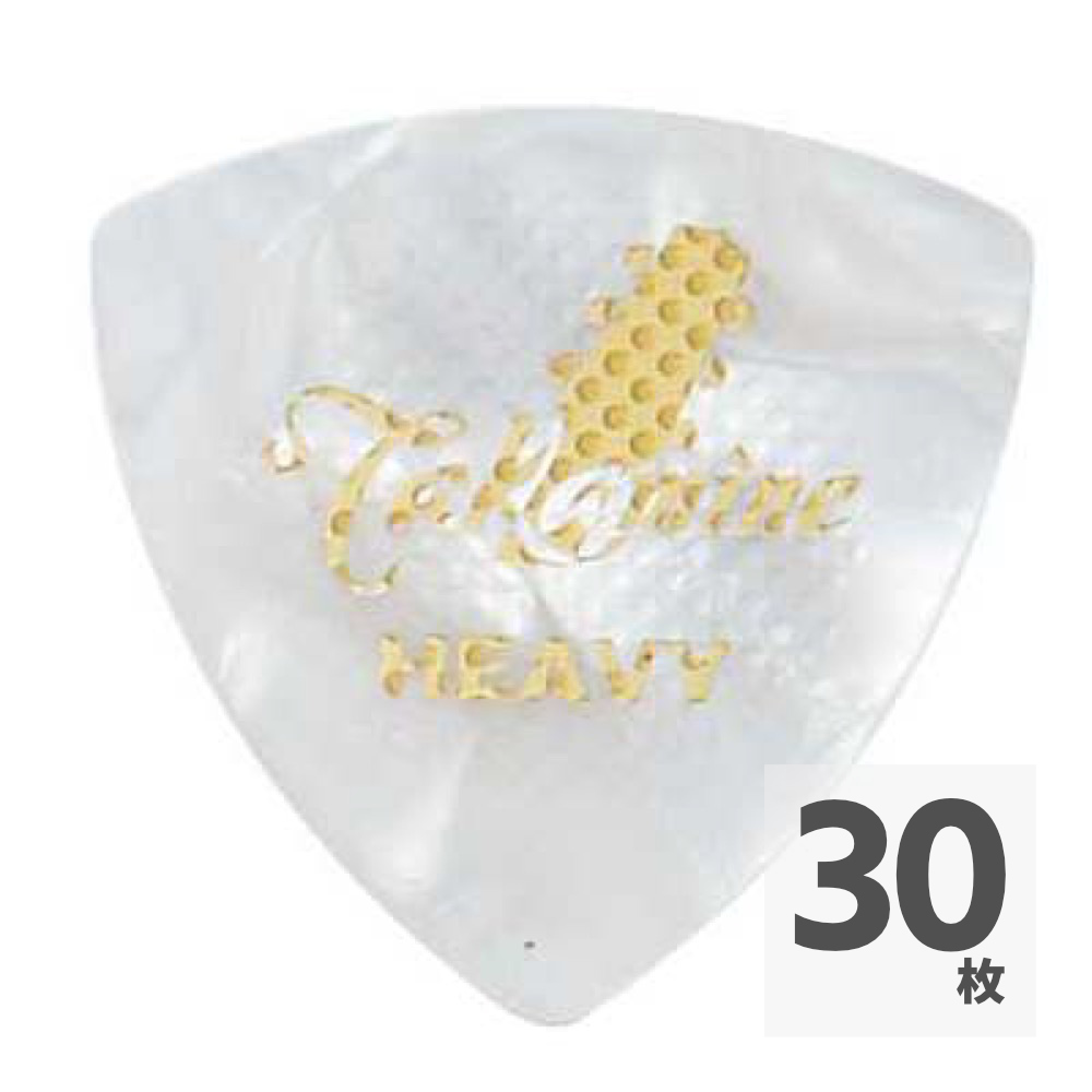 TAKAMINE P1W HEAVY セルロイド トライアングルピック×30枚