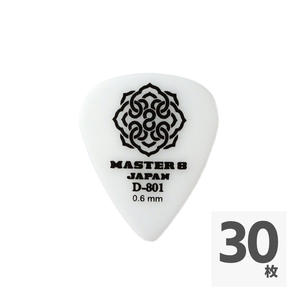 MASTER 8 JAPAN D801-TD060 D-801 TEARDROP 0.6mm ギターピック×30枚