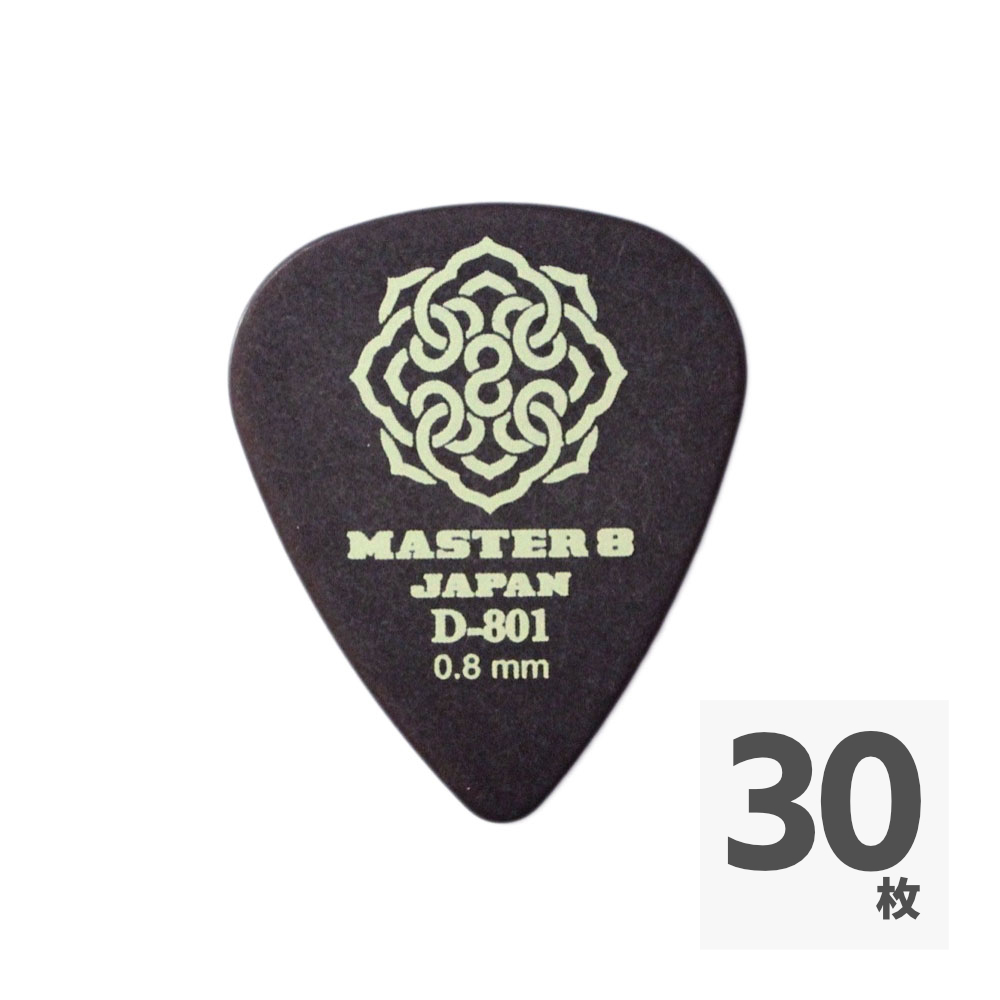 MASTER 8 JAPAN D801-TD080 D-801 TEARDROP 0.8mm ギターピック×30枚