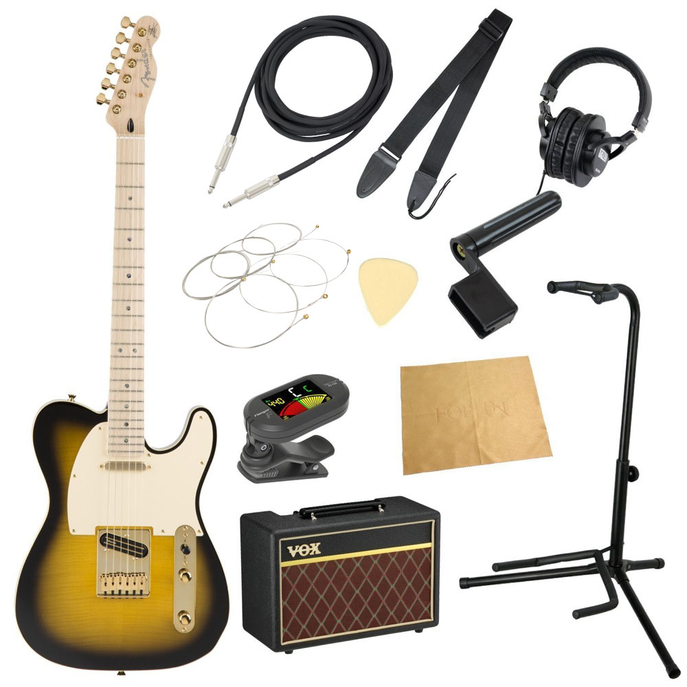 フェンダーから始める！大人の入門セット Fender Ritchie Kotzen Telecaster Brown Sunburst リッチー・コッツェン シグネイチャー エレキギター VOXアンプ付 11点セット