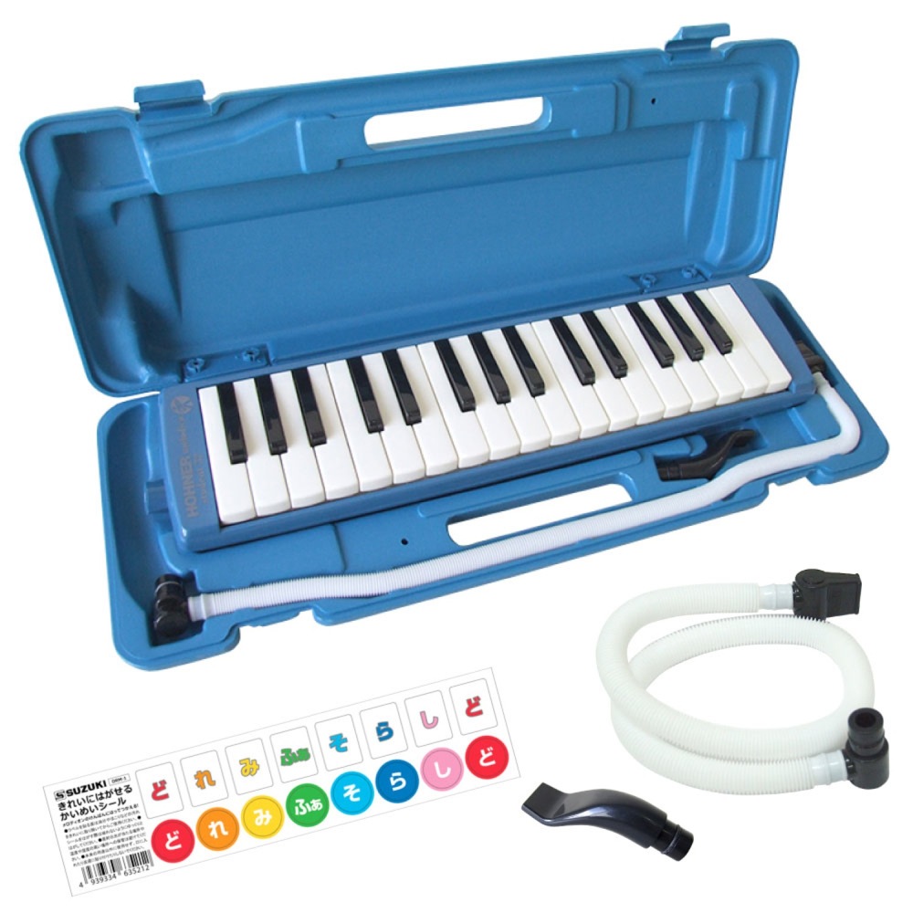 HOHNER MELODICA STUDENT32 BLUE 鍵盤ハーモニカ&スペア用吹き口セット 【どれみシールプレゼント】