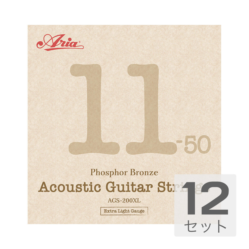 ARIA AGS-200XL アコースティックギター弦×12セット