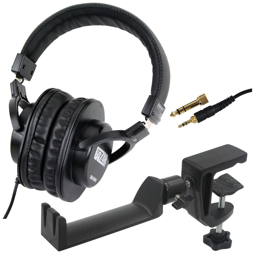 SD GAZER SDG-H5000 モニターヘッドホン & SEELETON SMH-1 ヘッドホンハンガー 2点セット