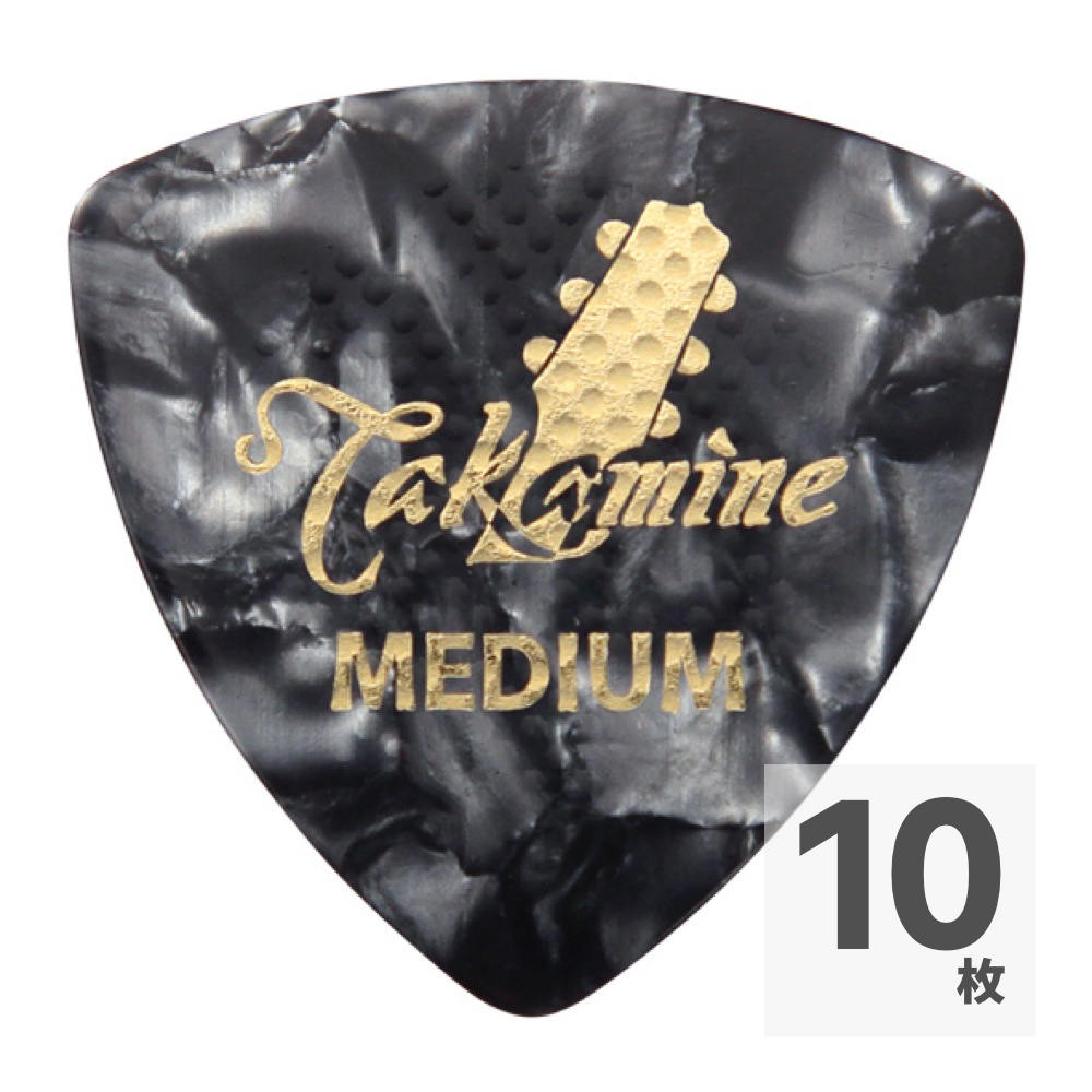 TAKAMINE P1B MEDIUM 0.75mm セルロイド トライアングルピック×10枚