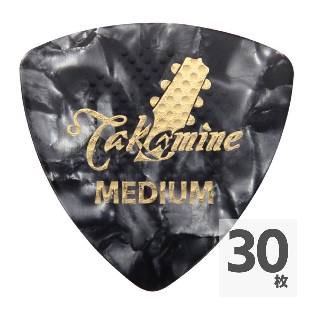 TAKAMINE P1B MEDIUM 0.75mm セルロイド トライアングルピック×30枚