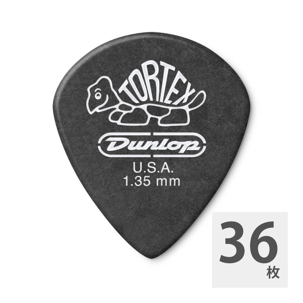 JIM DUNLOP 482 Tortex Pitch Black Jazz III 1.35mm ギターピック×36枚