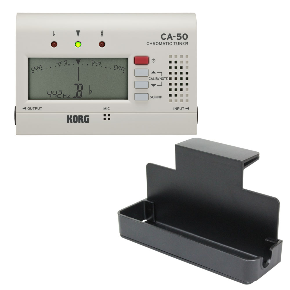 KORG CA-50 WH チューナー ＆ Dicon Audio MS-TRK 譜面台トレイラック セット