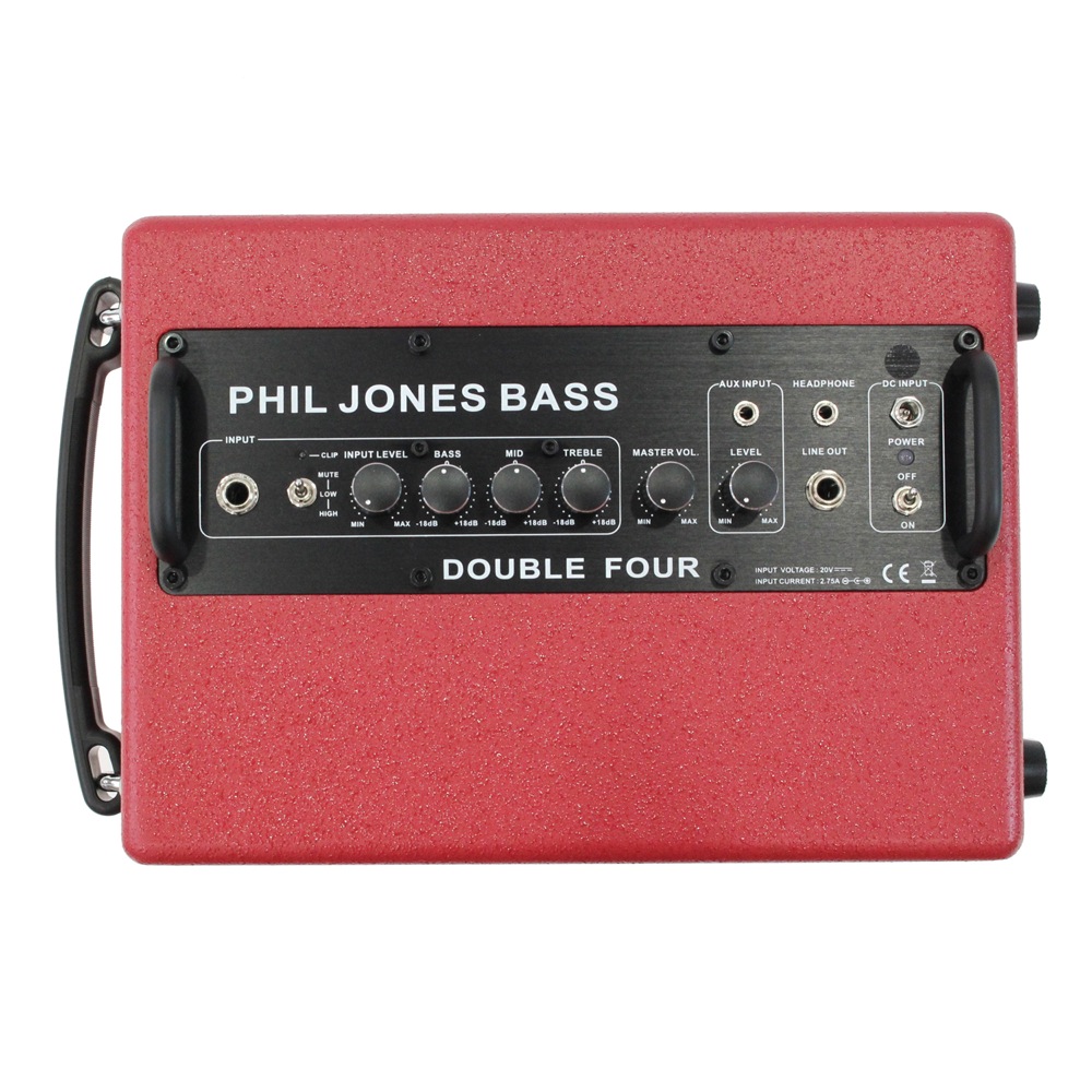 PHIL JONES BASS Double Four BG-75 RED ベースアンプ BG-75 専用キャリングバッグ付き 2点セット コントロール部の画像